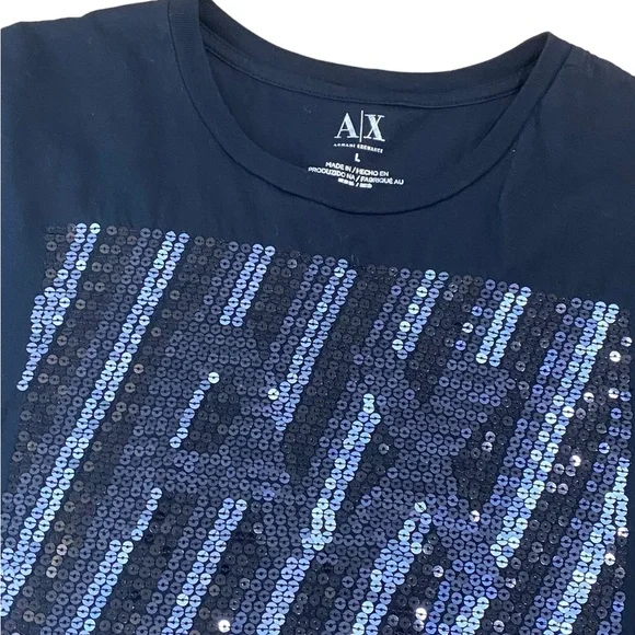 Armani Exchange Sequin Tee - Picture 2 of 5
